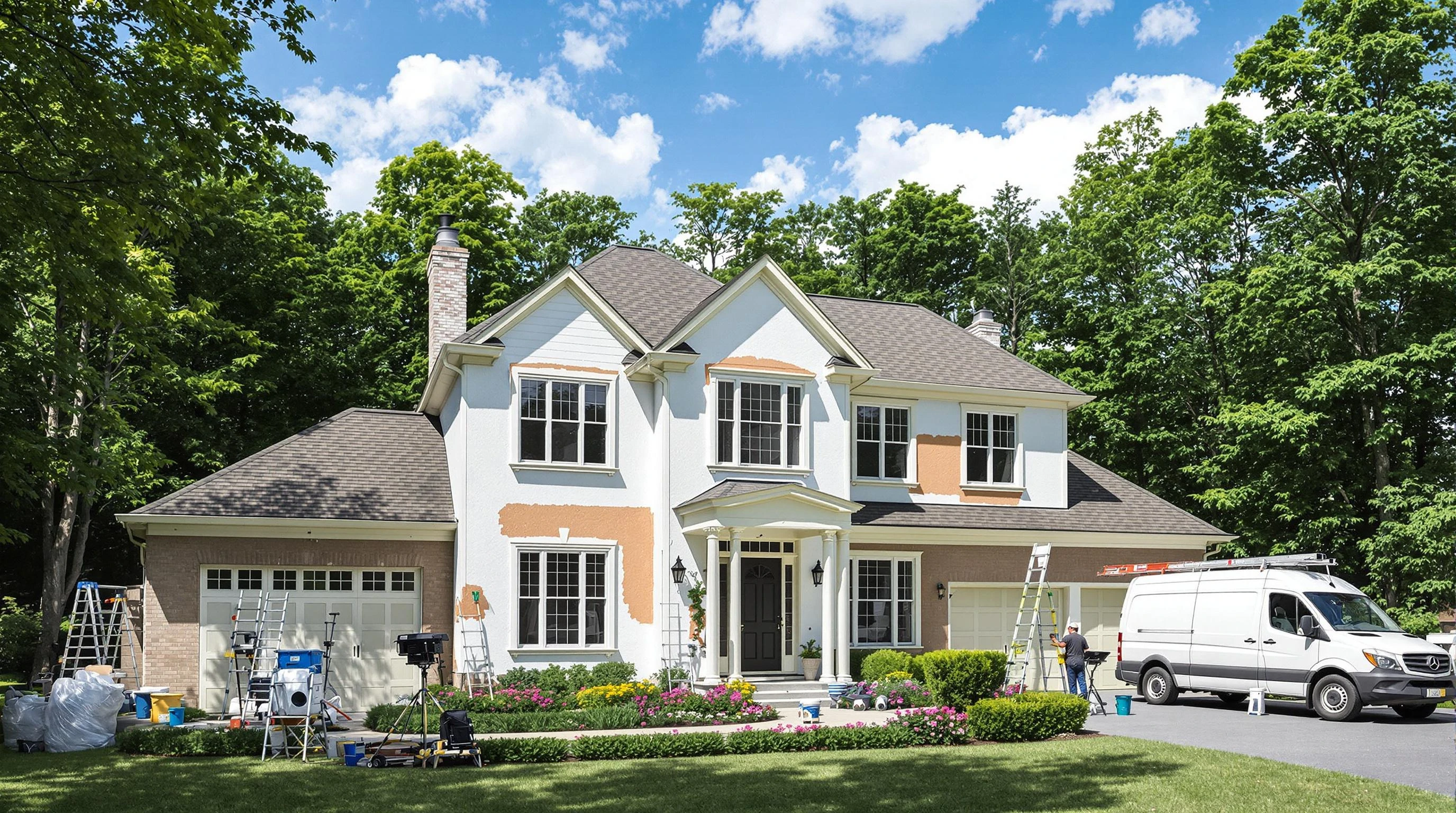 Middleburg Heights House Painters painting crew working in Lakewood, OH